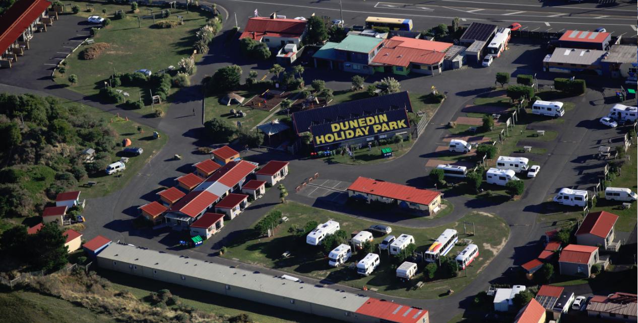 Dunedin Holiday Park, Aerial View