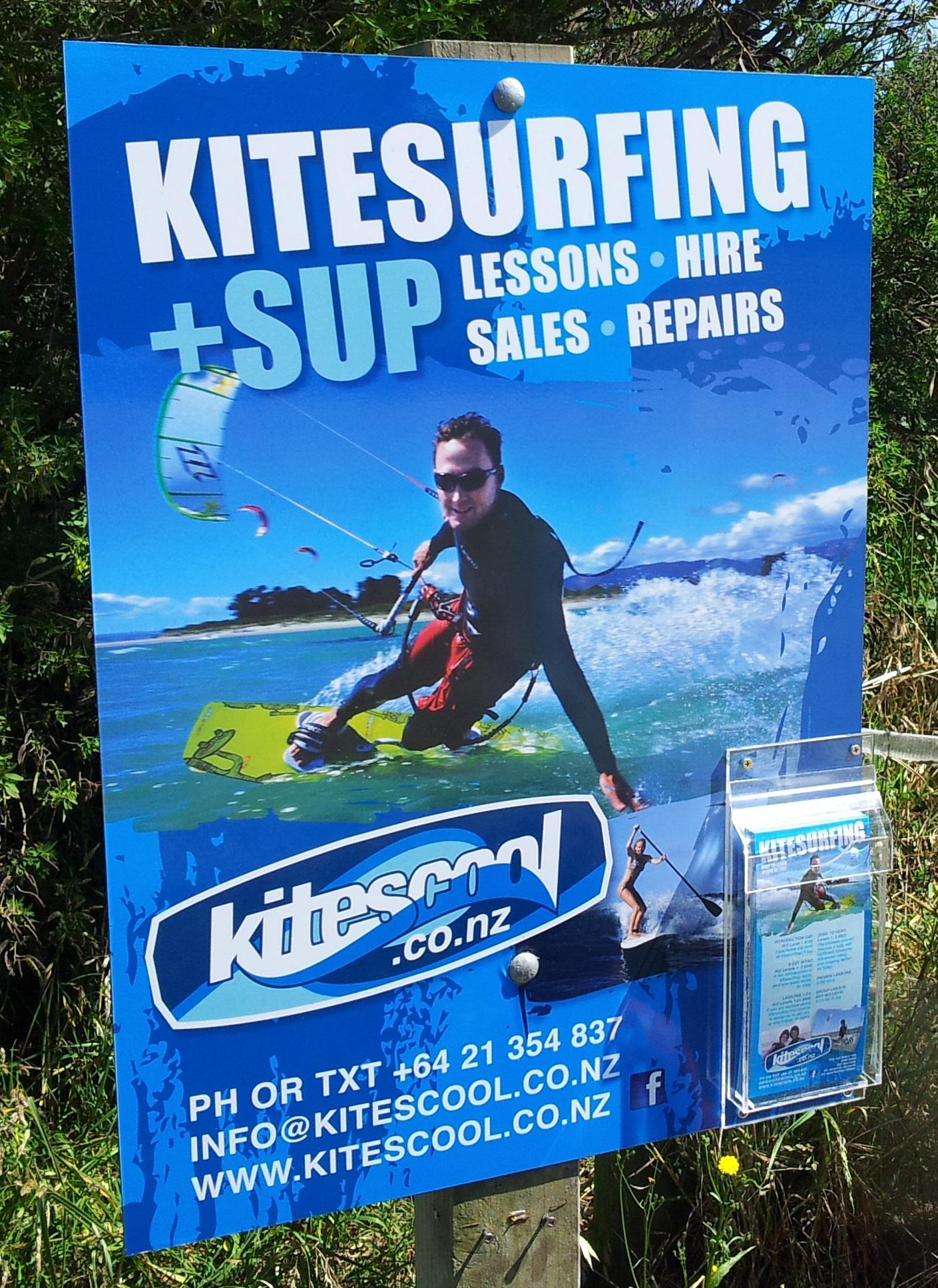 Kitescool beach sign
