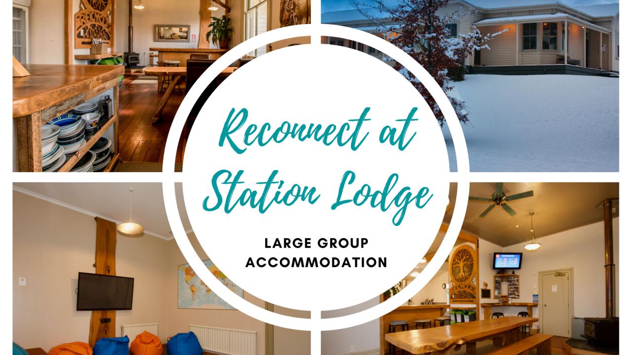 The Grand Station Masters villa offers large group accommodation in the heart of the Ruapehu.