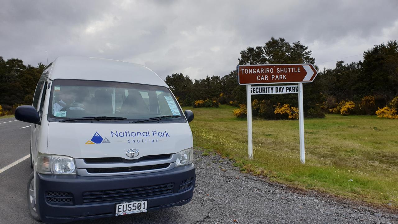 Only local Iwi provider in the National Park Village that offers a One-Way Shuttle from an all-secure private car park.  An option to get to the Tongariro Alpine Crossing is to park your vehicle at the car park, which is close to the end of the crossing.