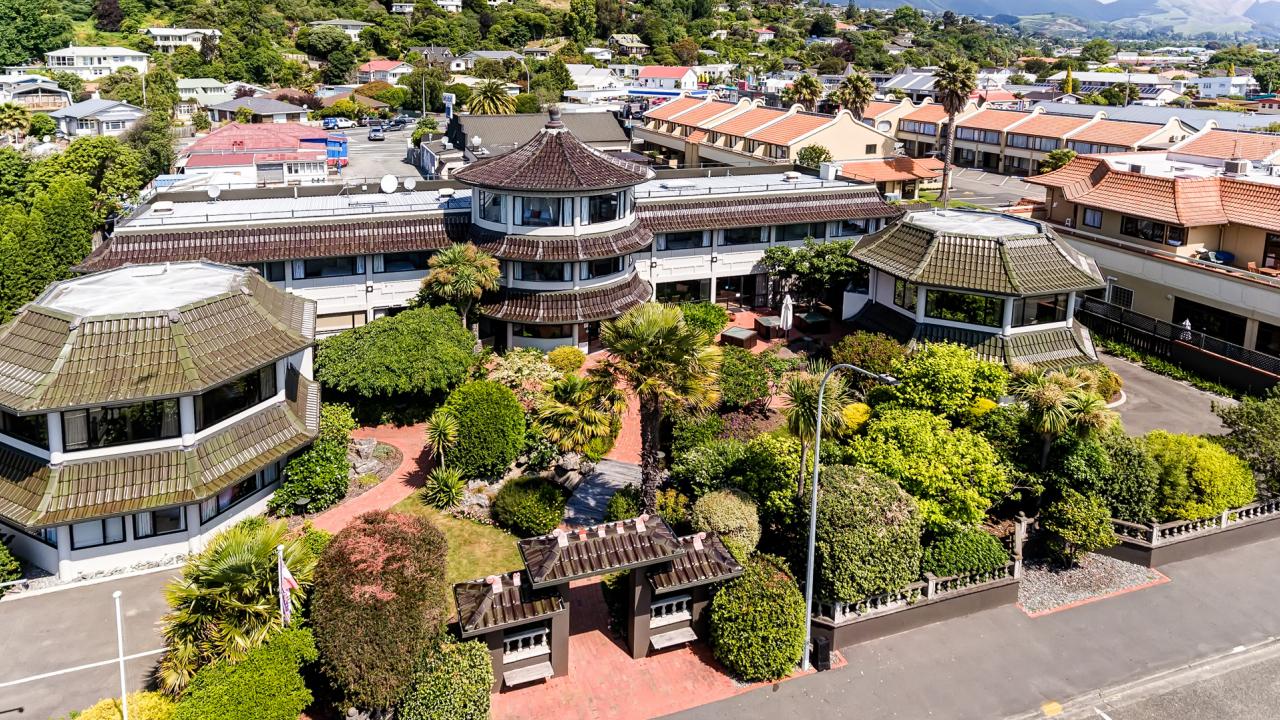 Aerial view of the Lodge