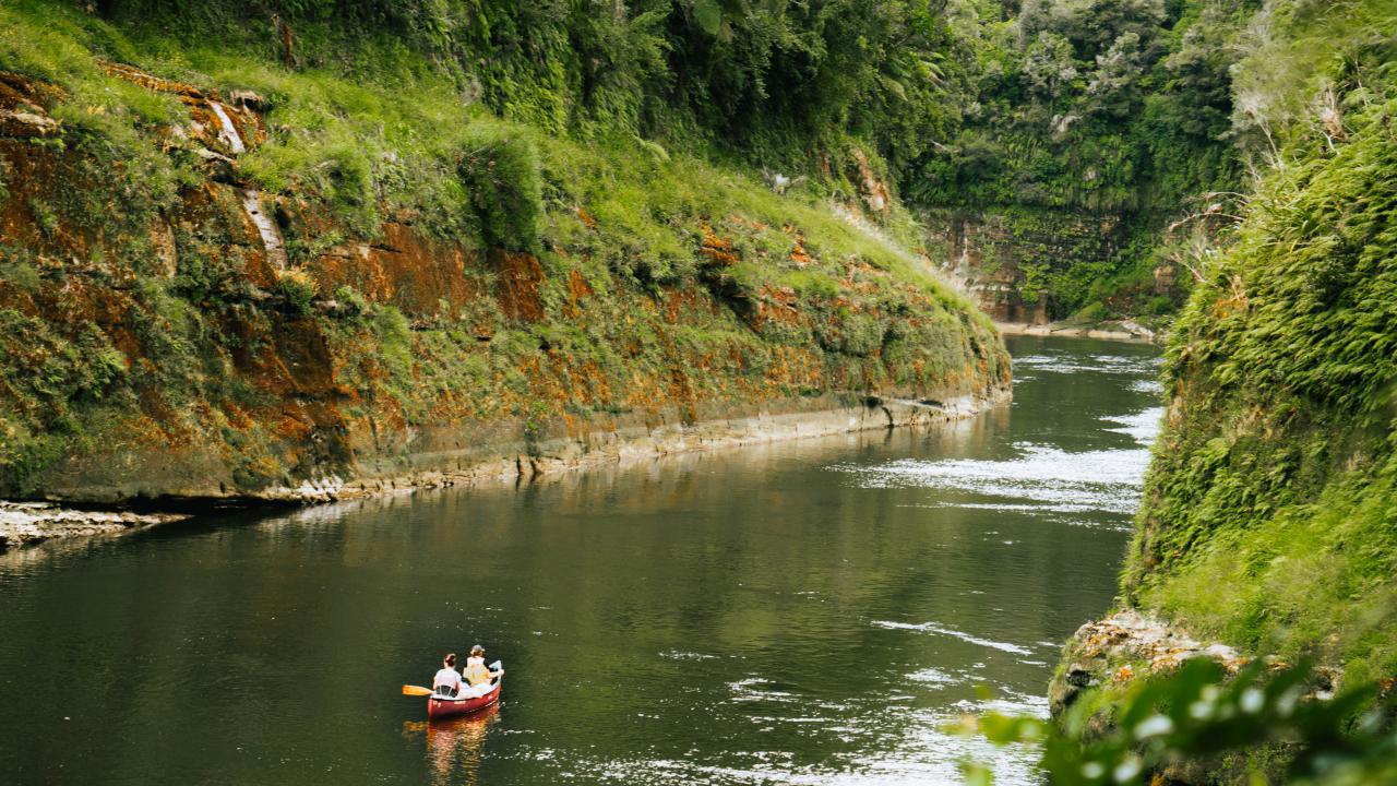 A once in a lifetime experience, canoeing through deep green gorges