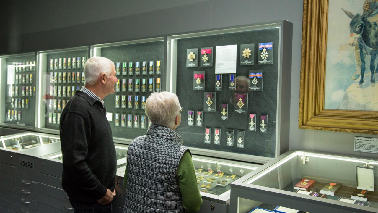 Situated in the heart of the museum, our Medal Repository houses approximately 10,000 individual medals including Charles Upham VC & Bar.