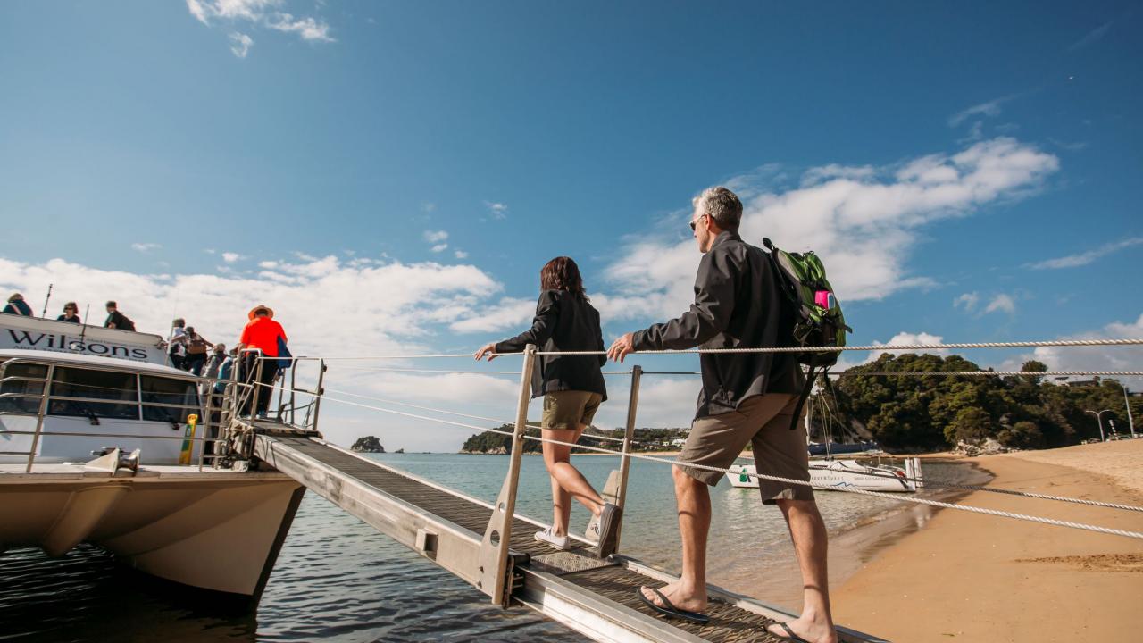 Boarding the boat