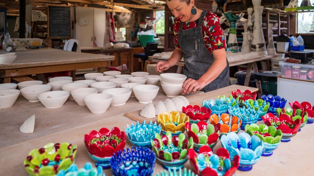 Katie Gold in her studio.