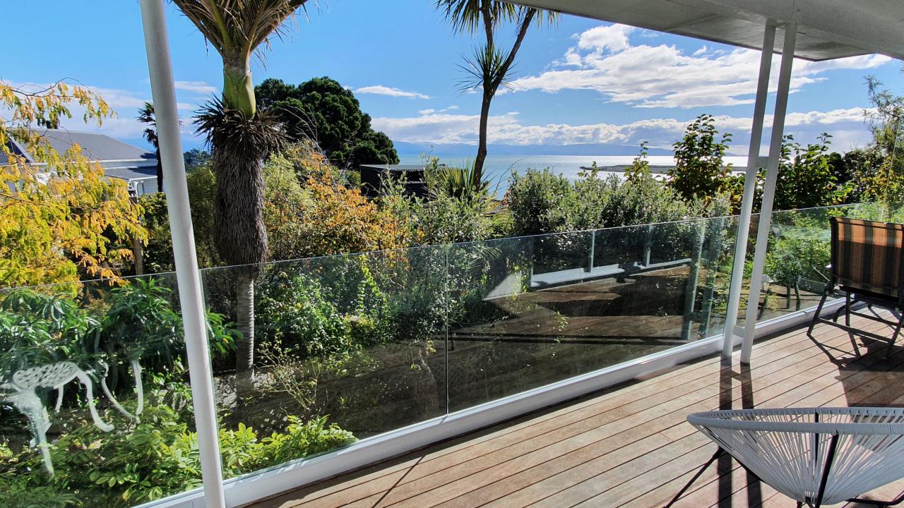 Your private sunny balcony with sea views 
