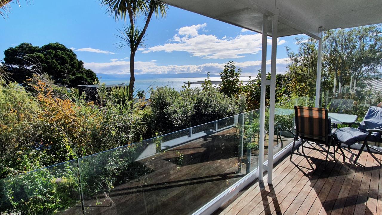 Your private sunny balcony with sea views 
