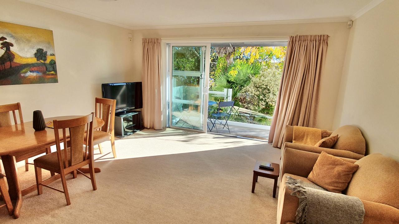 Living area - dining - balcony.