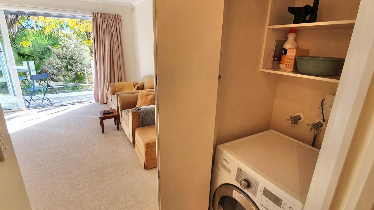 Laundry with washer-dryer.
