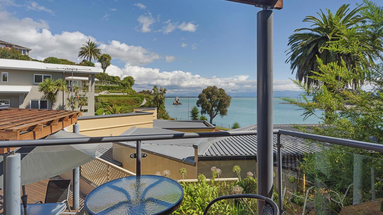 Views over Fifeshire Rock from the master bedroom's private balcony
