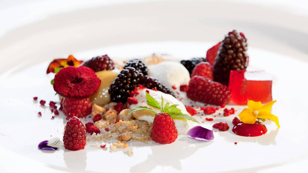 Dessert at Fiordland Lodge