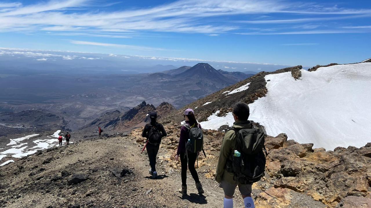 Adrift Tongariro: Mt Ruapehu Crater Lake guided hike in summer