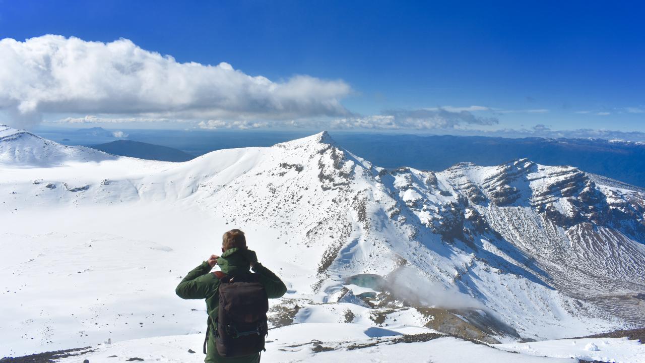 Winter Tongariro Alpine Crossing guided walk with Adrift Tongariro