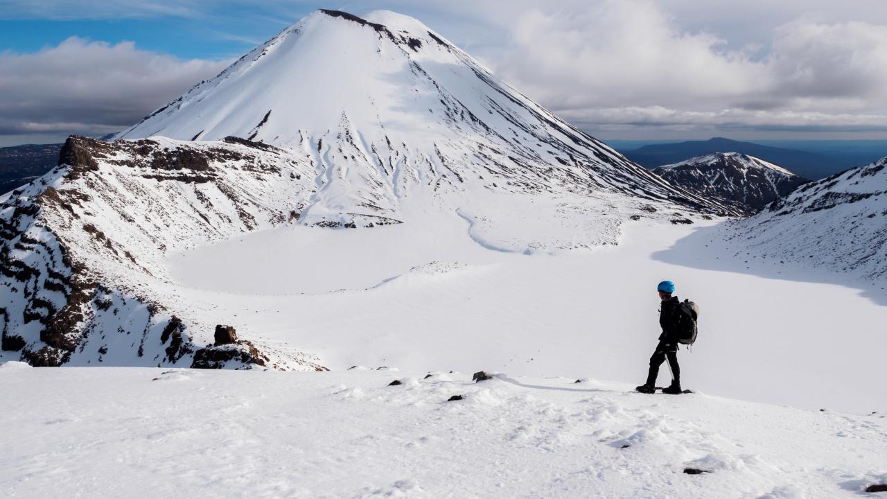 Winter Tongariro Alpine Crossing guided walk with Adrift Tongariro