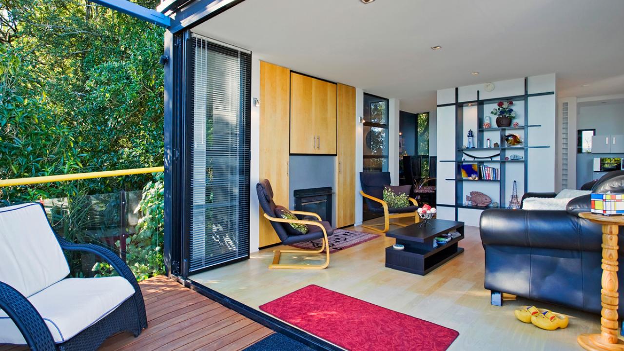 Living area to dining. 