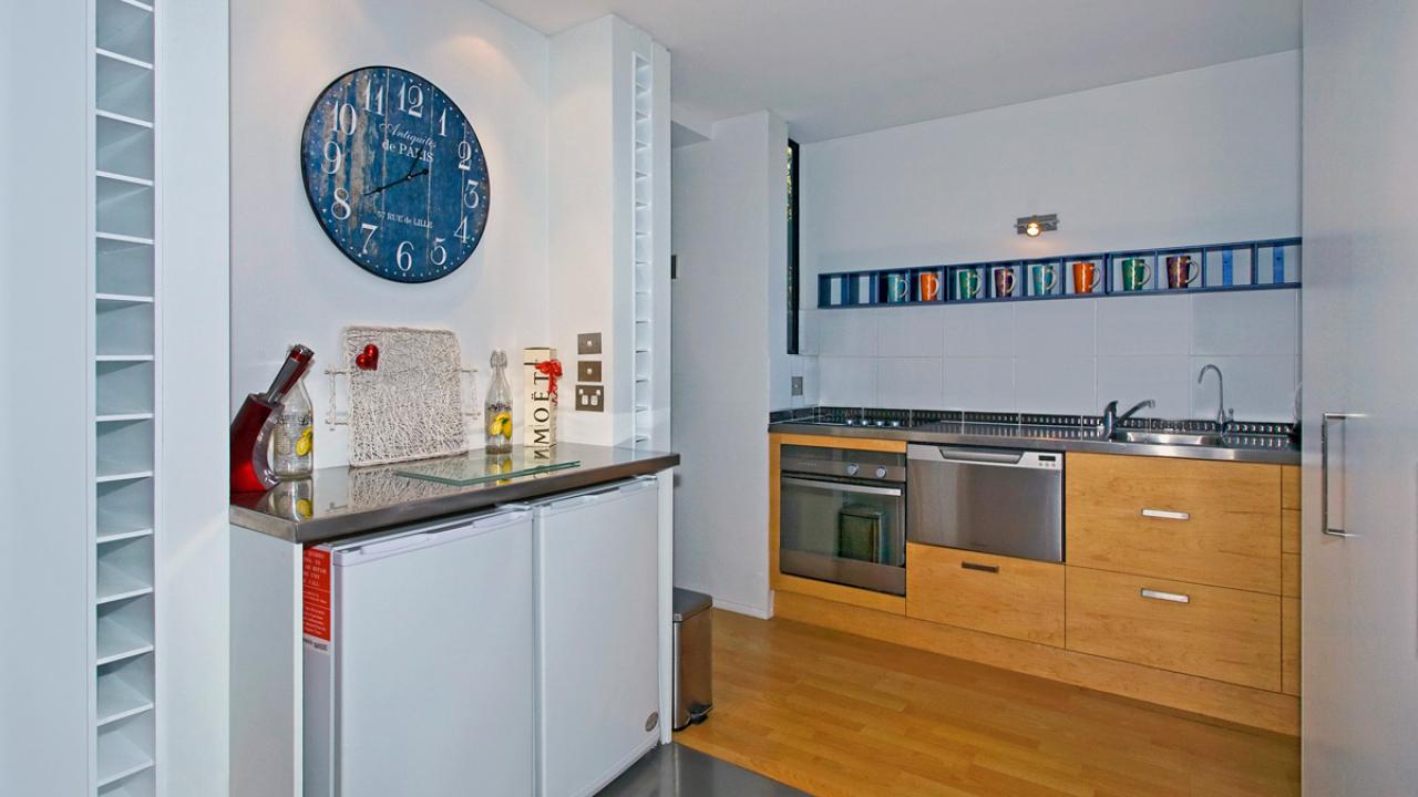 Fully-equipped kitchen.