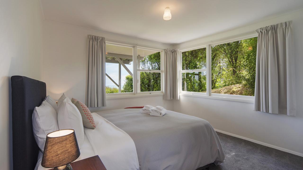Bedroom 2 (Downstairs) with King Bed & Sea views