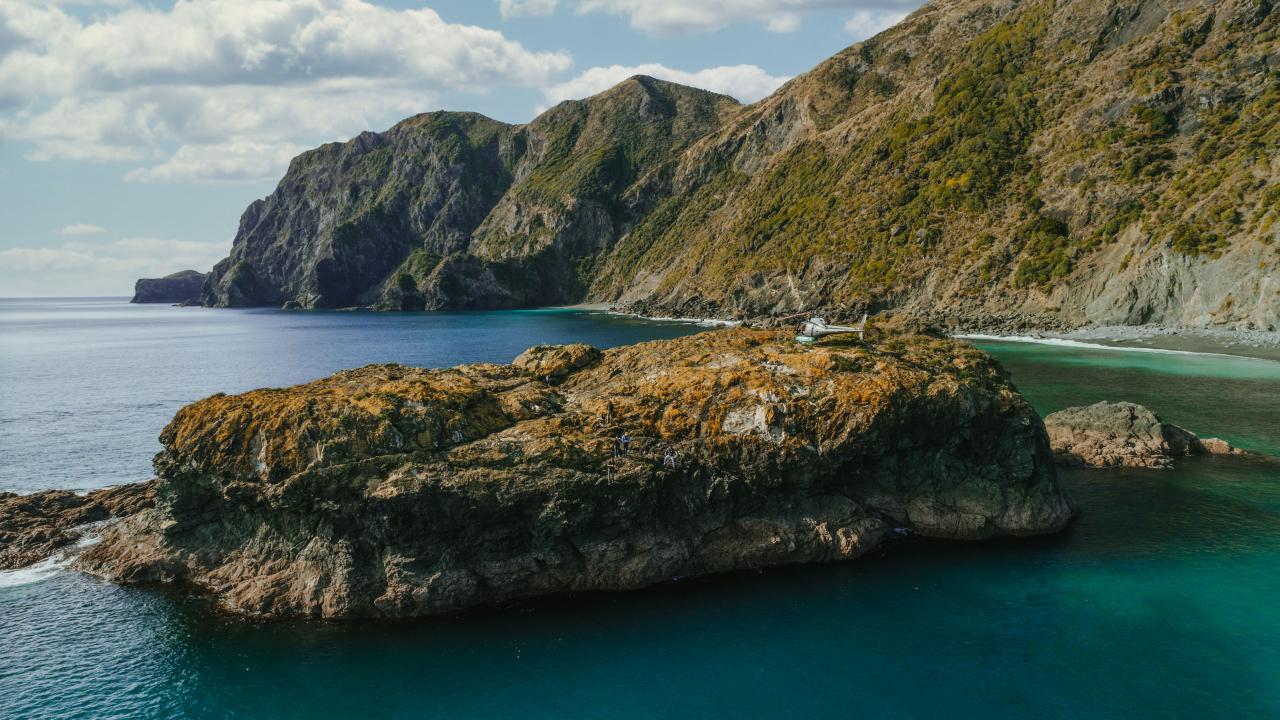 Heli-Fish D'Urville Island in the Marlborough Sounds