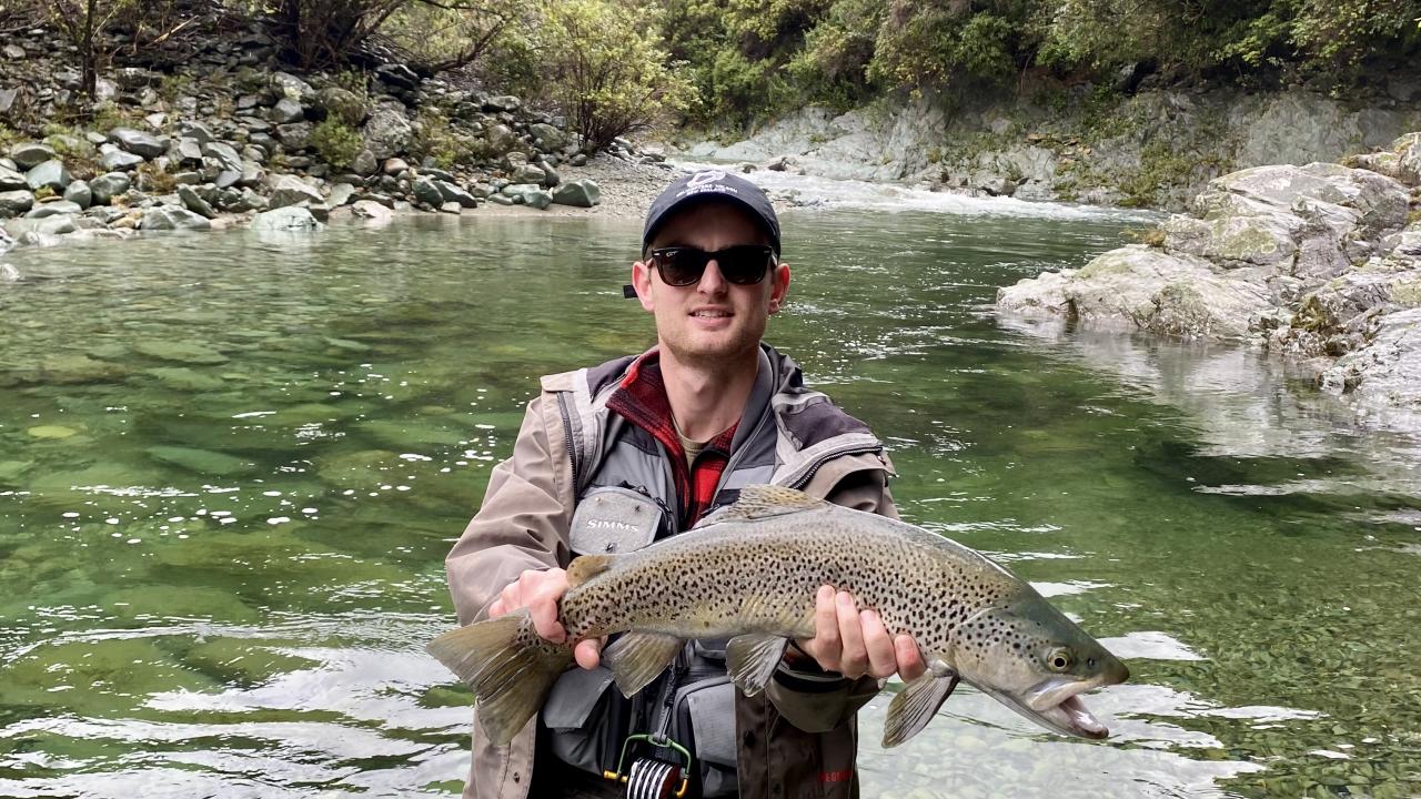 Trout fishing in the stunning South Island with Helicopters Nelson