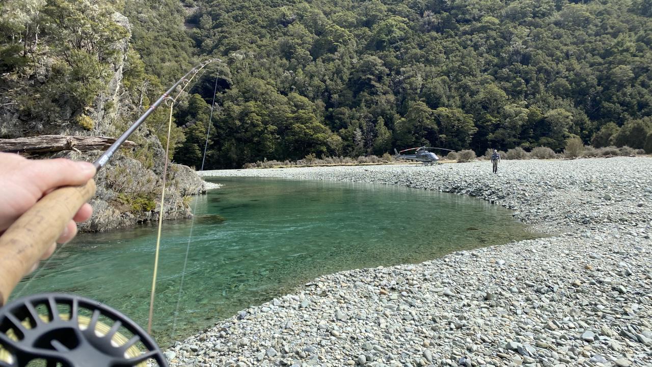 Trout fishing in the stunning South Island with Helicopters Nelson
