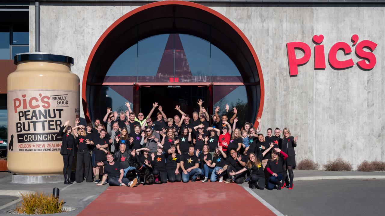 Pic's Peanut Butter World team welcome you.