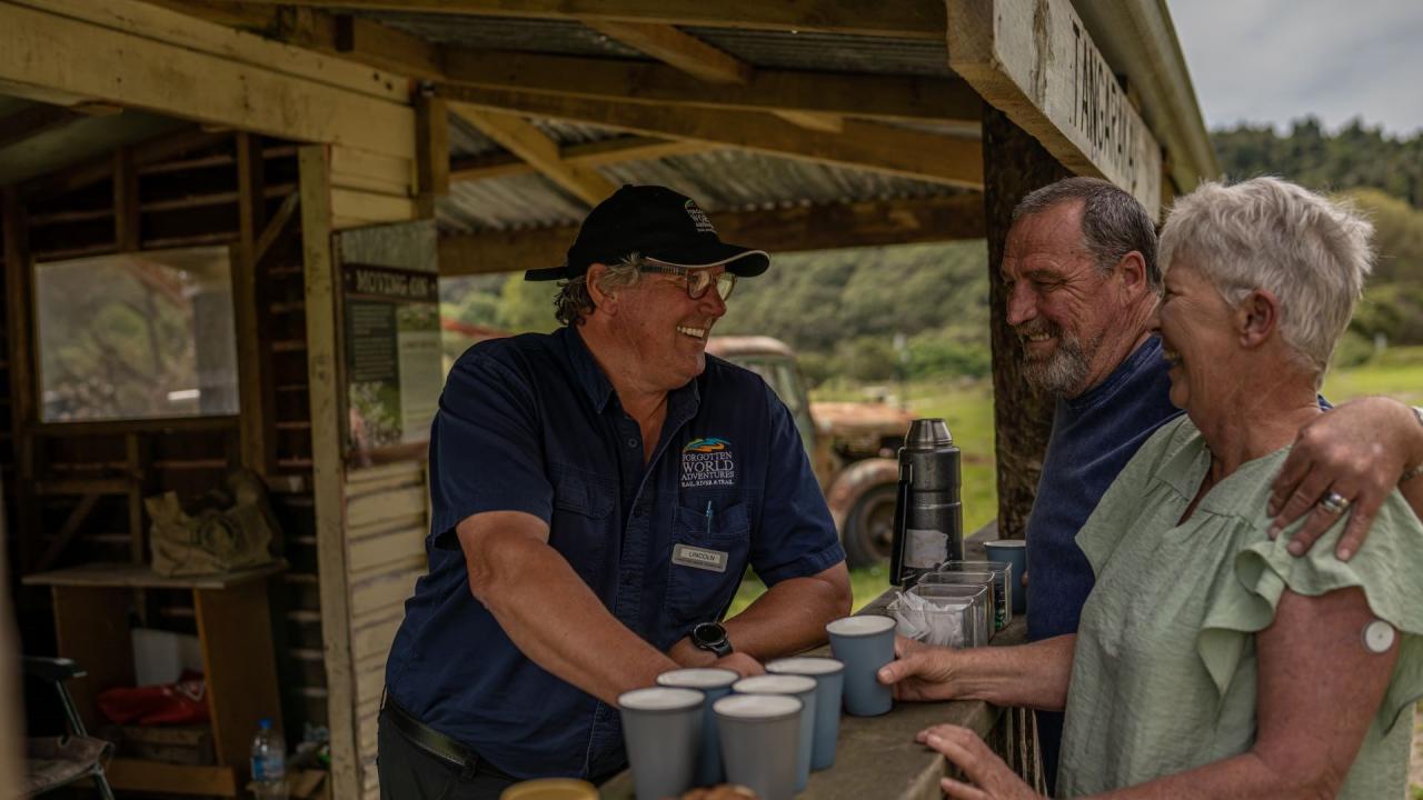 Morning or afternoon tea with home baking at Tangarakau Gorge