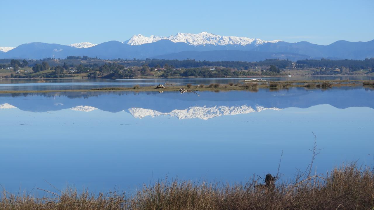 The views are Great - Mount Arthur from Rabbit Island