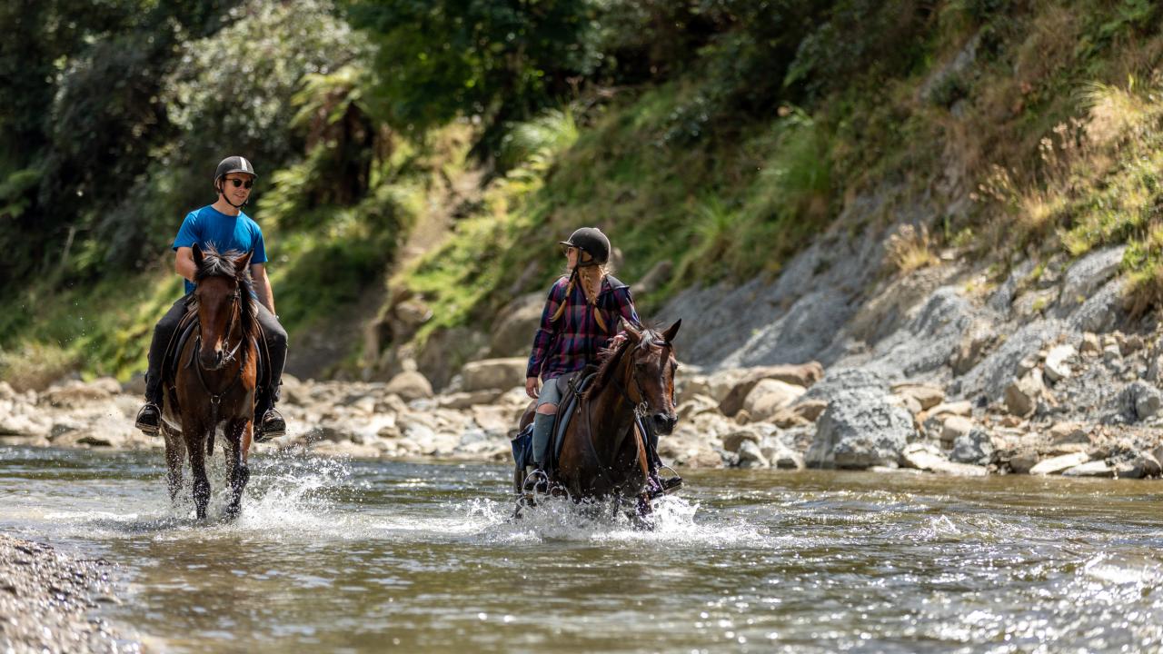 River crossing on a multi-day trek