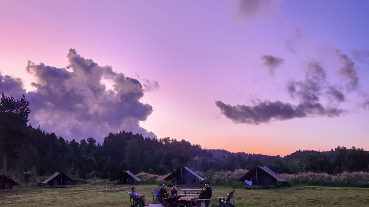 Sunset round the firepit