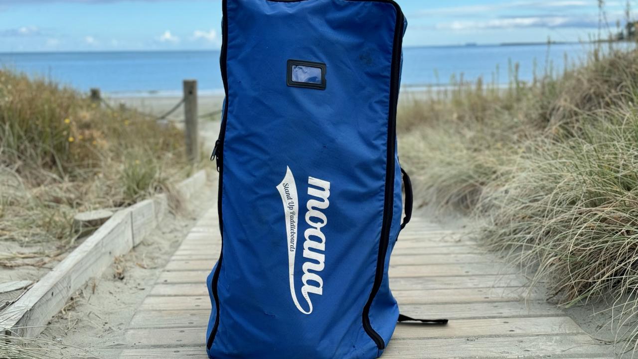 Multiday paddleboard hire with board, paddle, backpack, pump, leash and phone case to take with you on your adventures.
