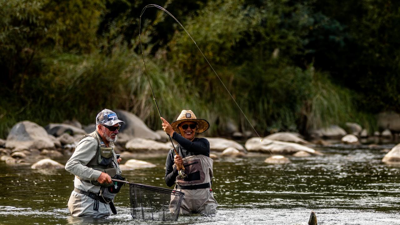 Landing the trout