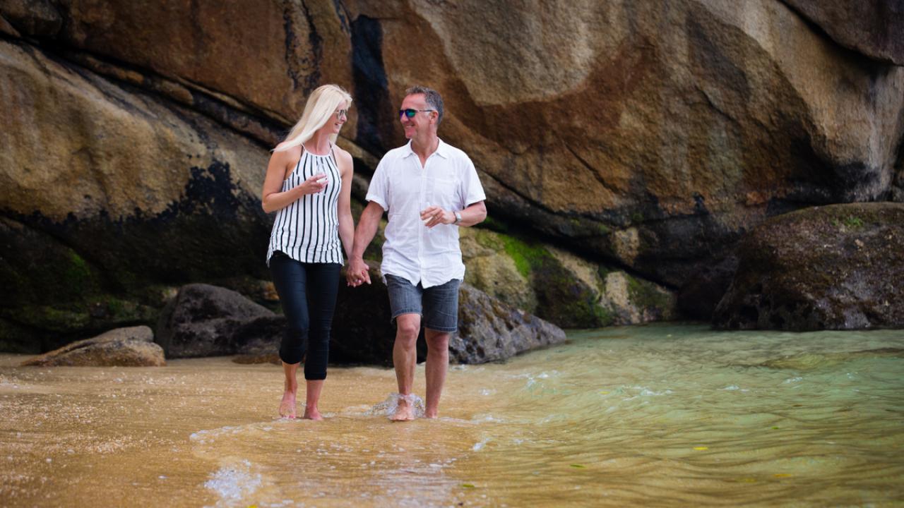 Enjoy a romantic evening beach walk