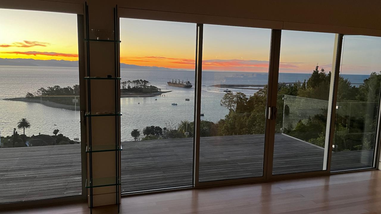 Another special sunset as a ship departs