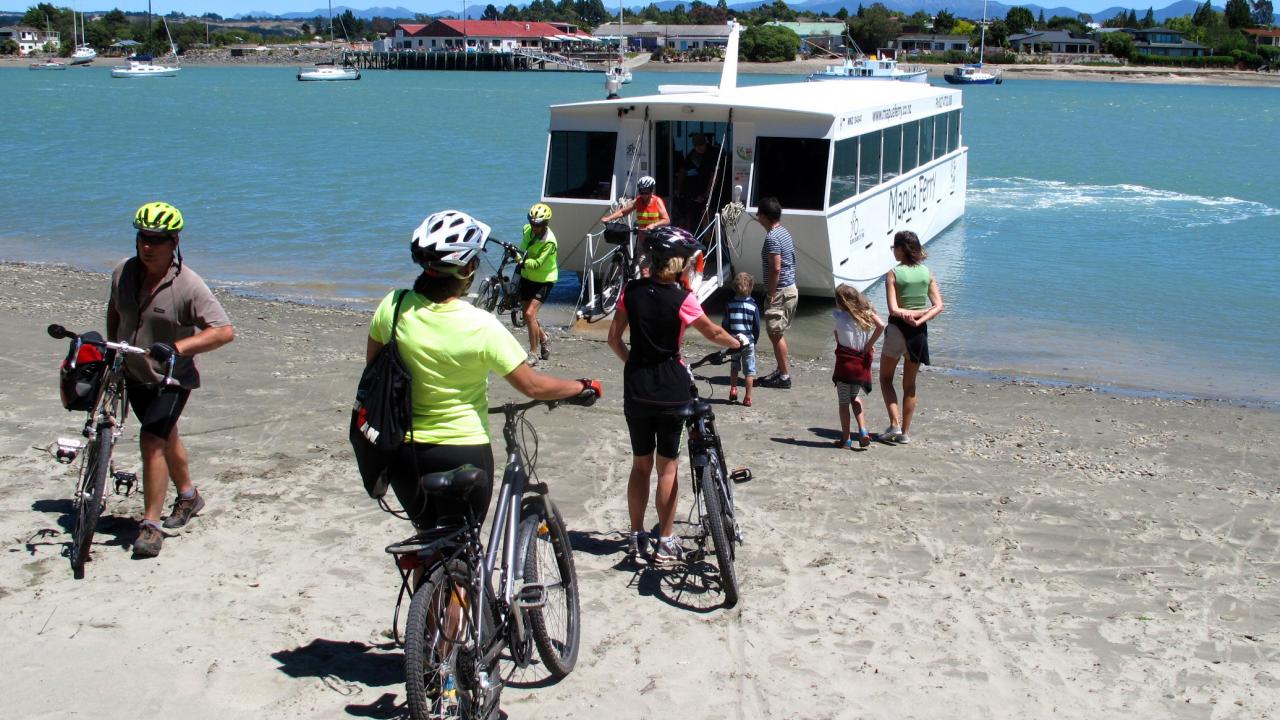 Loading the Mapua Ferry