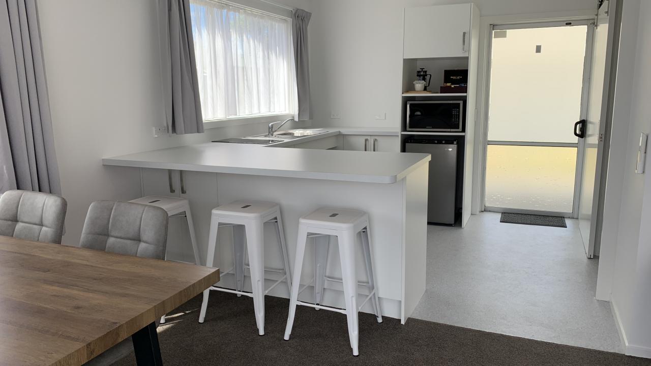 Accessible Motel kitchen and entrance