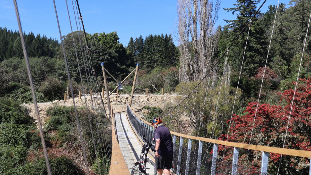 Swing bridges abound on the Trail