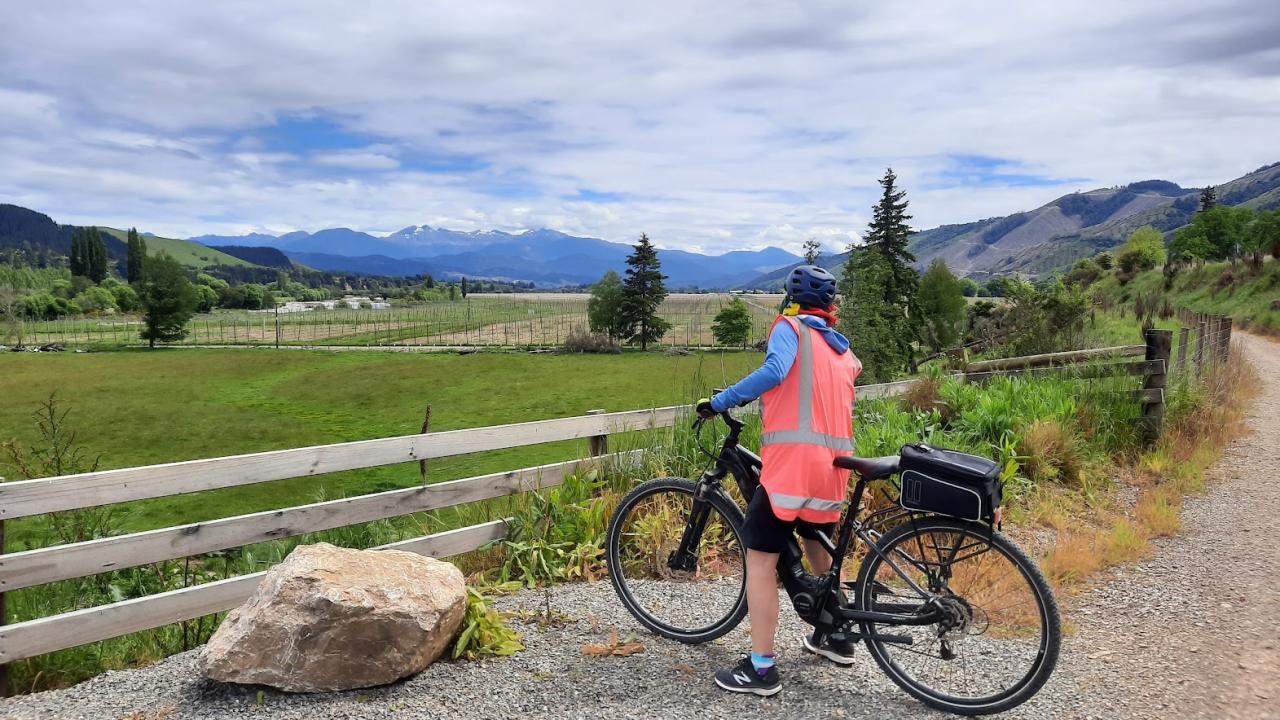 Admiring the Motueka Valley view