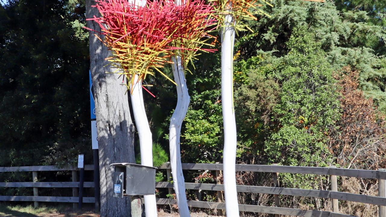 Sculptures at the Entrance to the Hidden Sculpture Garden