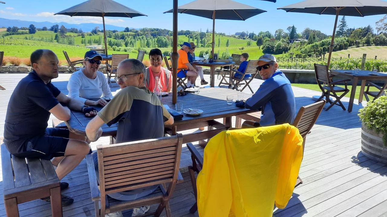 Magic views from the deck and leisurely lunch at Gravity Winery