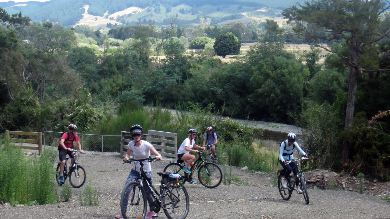 Switchback leaving the Waiti stream 