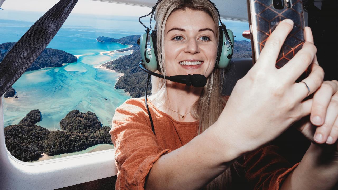 On a scenic flight over Abel Tasman National Park with Golden Bay Air