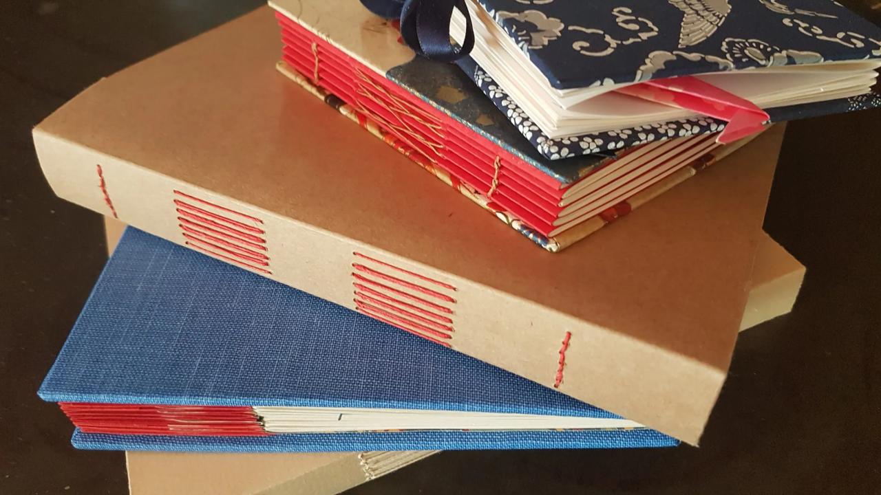 Beautiful books created at our Creative Bookbinding Workshop.