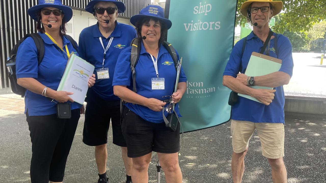 Guides ready for cruise ship passengers