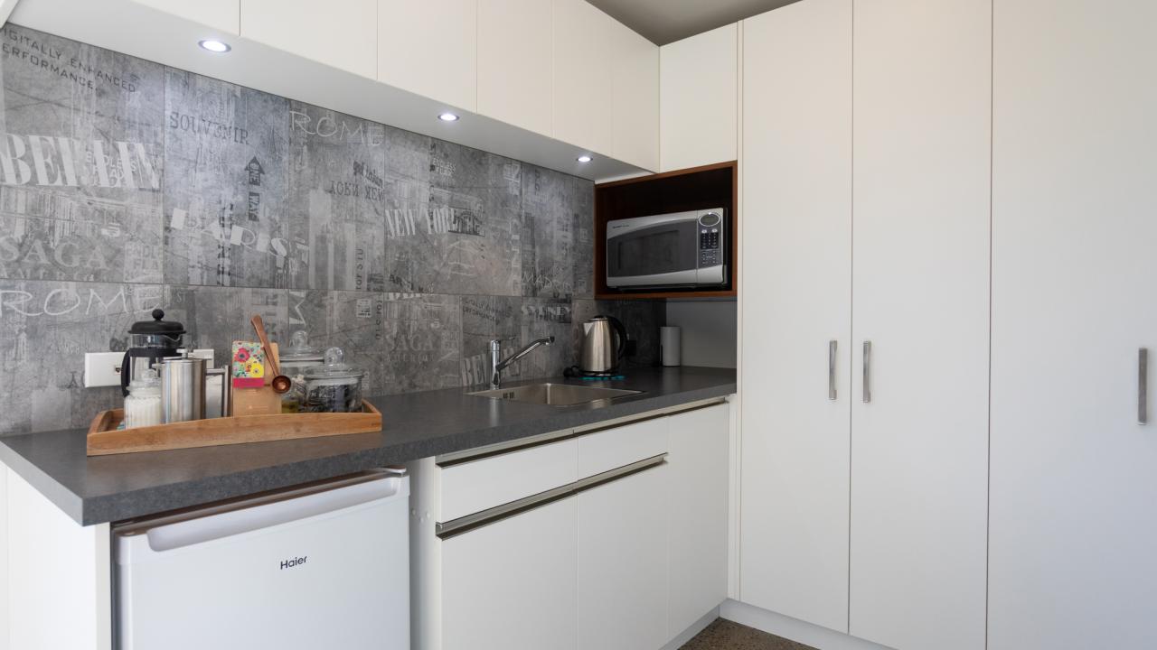Blue Studio Kitchenette