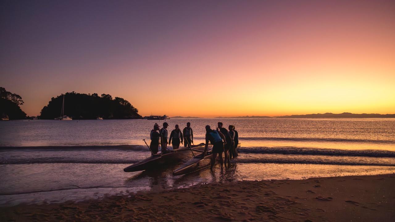 Experience our Kō Awatea (Sunrise) waka tour.