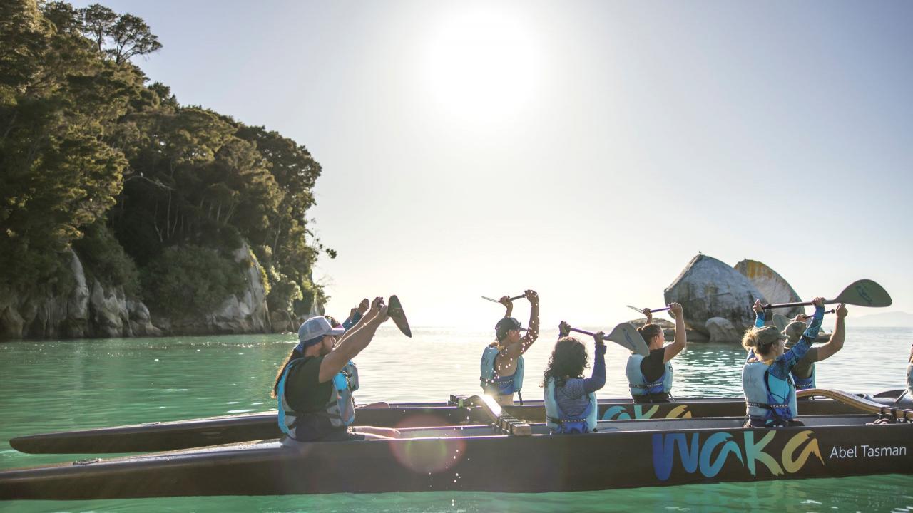 On your way to Ngaio Island, your guide will teach you a haka.
