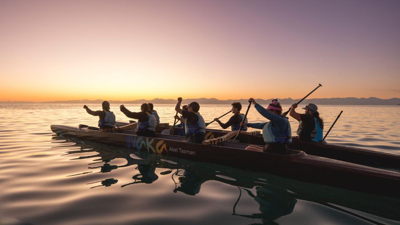 Experience our Kō Awatea (Sunrise) waka tour.