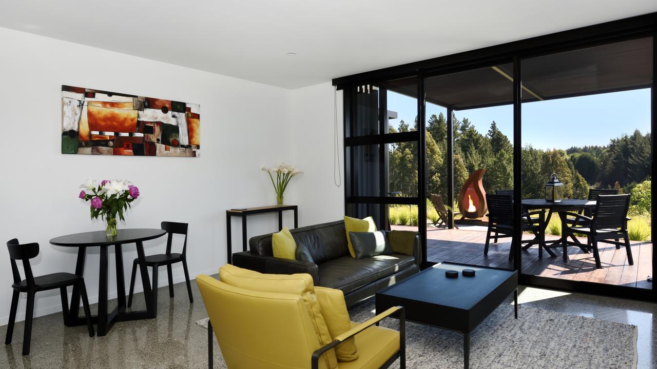 The living area in the apartment