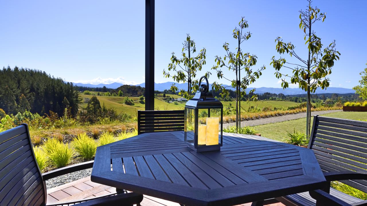 On the private deck