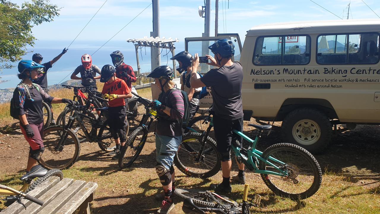 Whatever the age of your crew our expert drivers can help take you to the best Nelson mountain bike trials for your level.